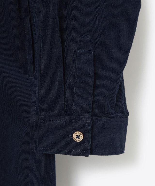 コーデュロイ バンドカラー チュニック【オンラインショップ限定】