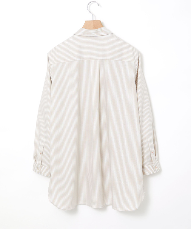 ノンアイロン ストライプ チュニック【シワになりにくい】