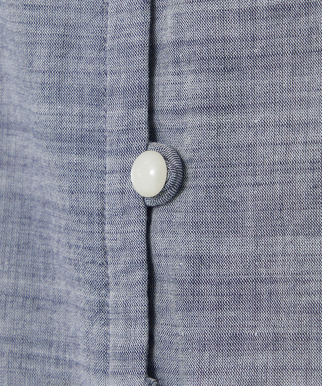 ダブルガーゼ バンドカラー チュニック