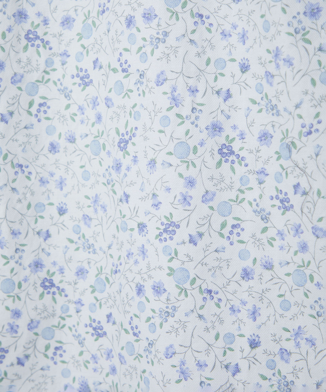 花柄 スタンドカラー チュニック