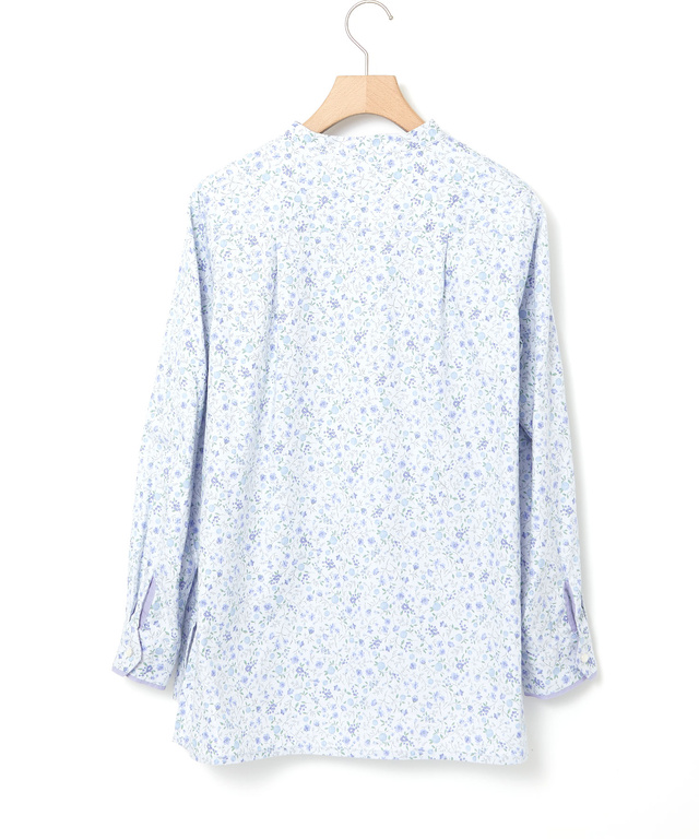 花柄 スタンドカラー チュニック