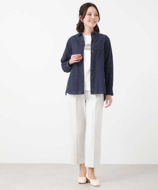 シアー チェック チュニック