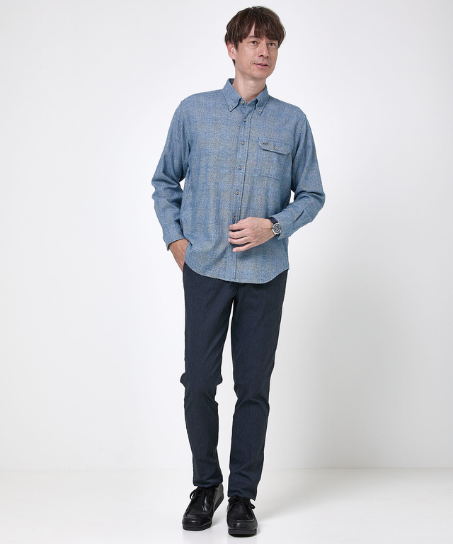 ヘリンボーンチェック ボタンダウン シャツ