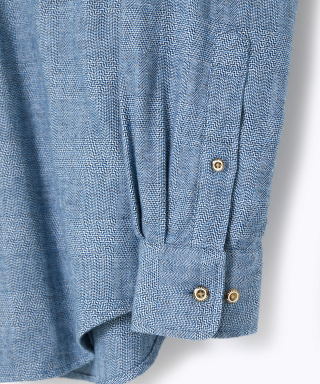 ヘリンボーンチェック ボタンダウン シャツ