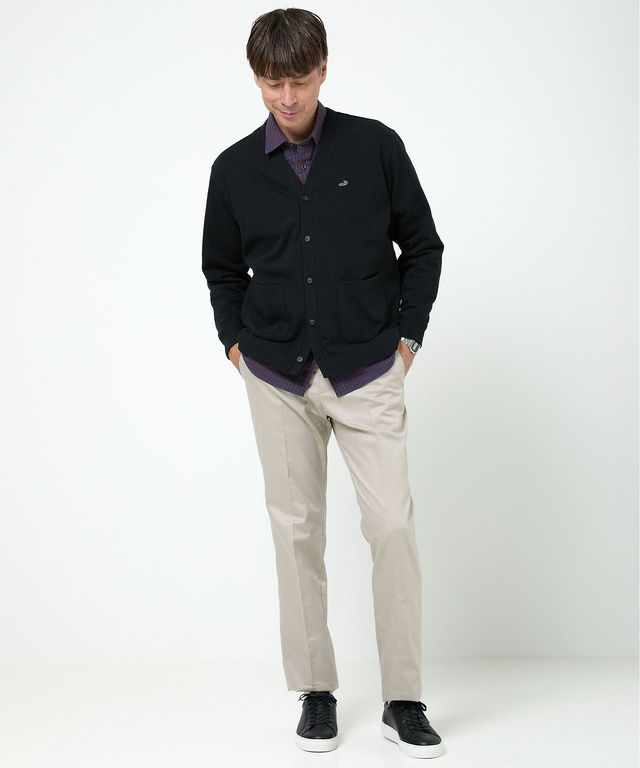 Vネック カット カーディガン