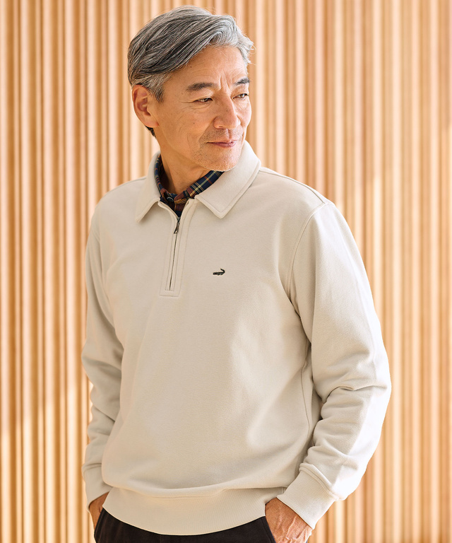 ハーフジップ ポロ トレーナー