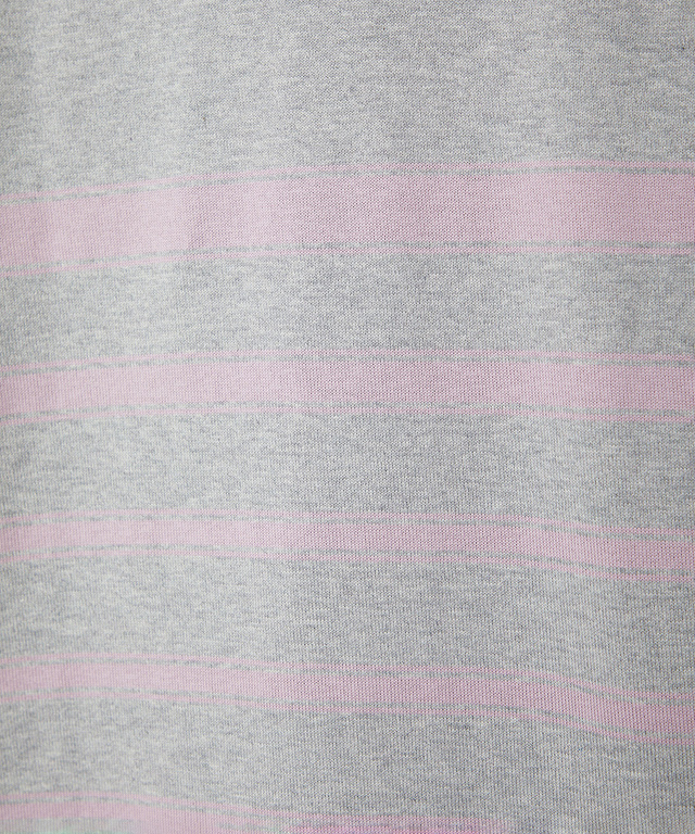 パネルボーダー ジップ ポロシャツ