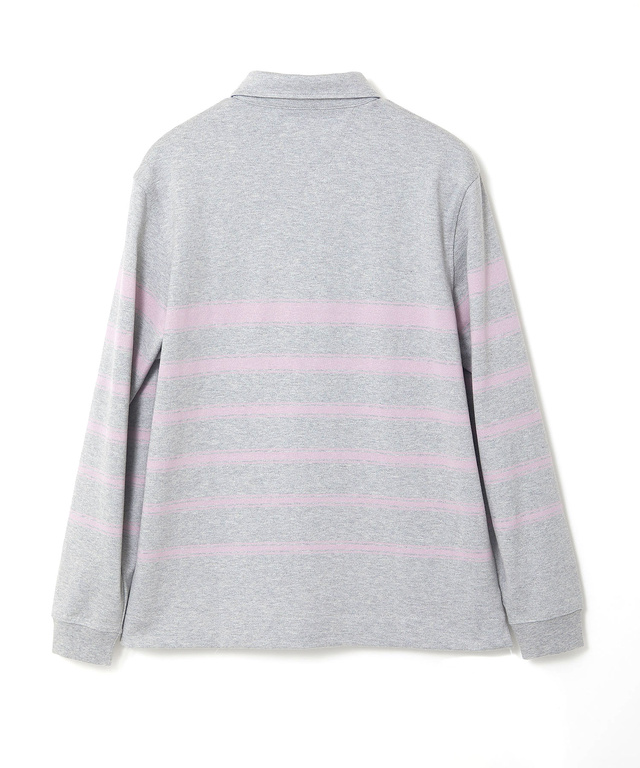 パネルボーダー ジップ ポロシャツ