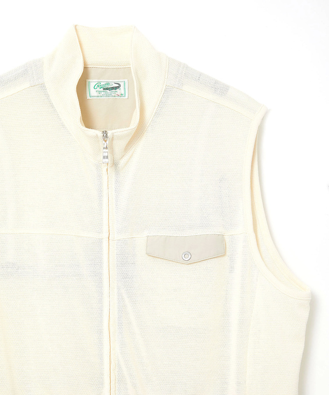 鹿の子 ポケットデザイン ジップベスト