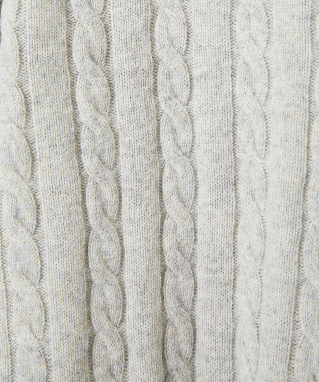 ウールブレンド ハーフジップ ニット