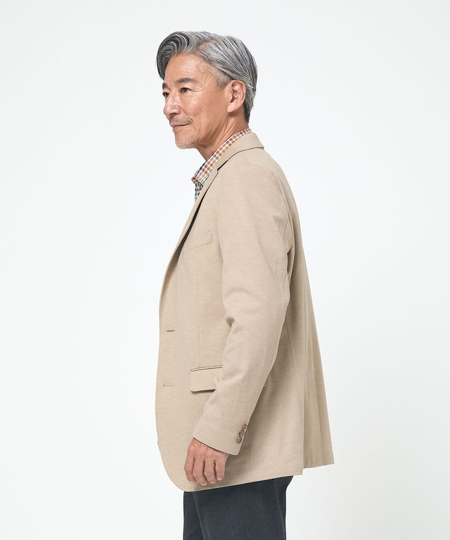 ジャージ素材 テーラード ジャケット