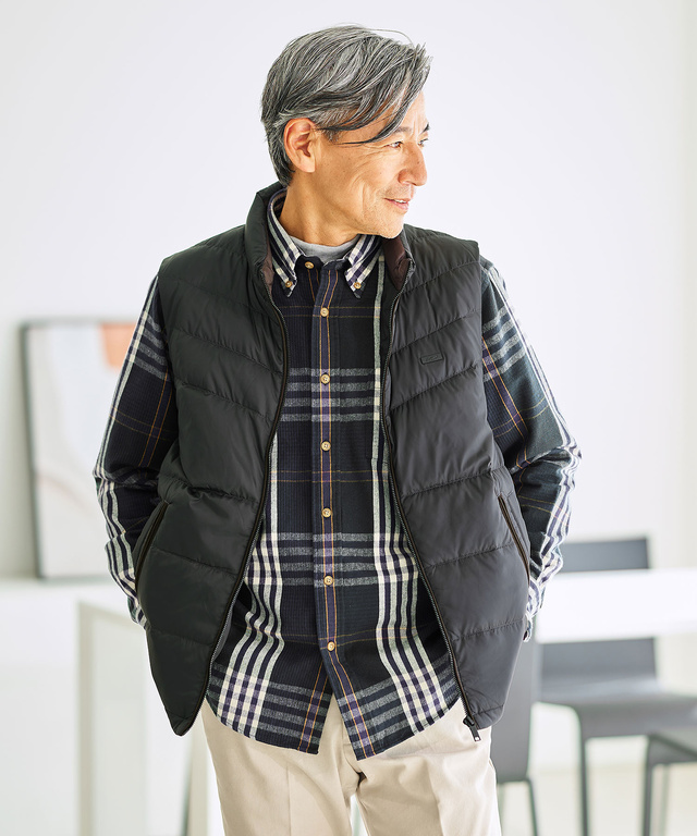 キルティング ダウン ベスト