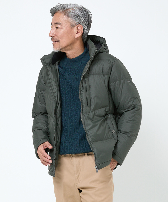 フード付き ダウン ジャケット