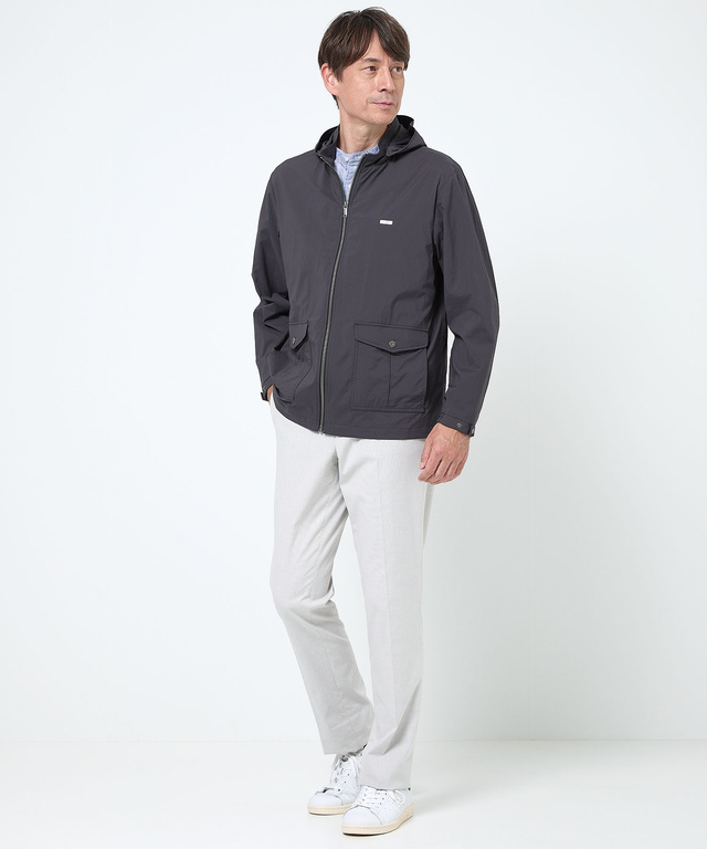 フード付き ストレッチ マウンテンパーカー