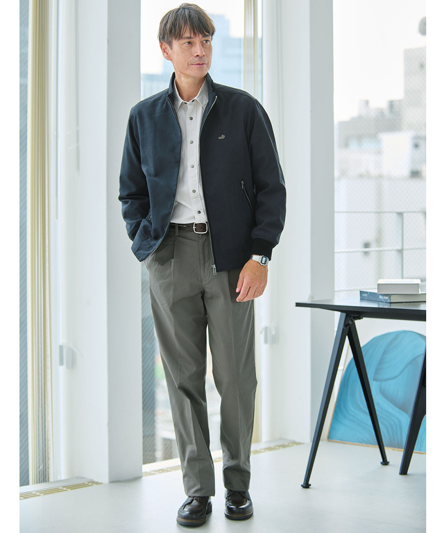 【ベストセラー】ストレッチ 2タック チノパンツ【シワになりにくい】