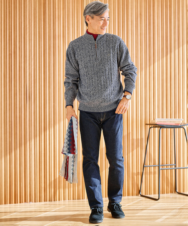 5ポケット テーパード デニムパンツ