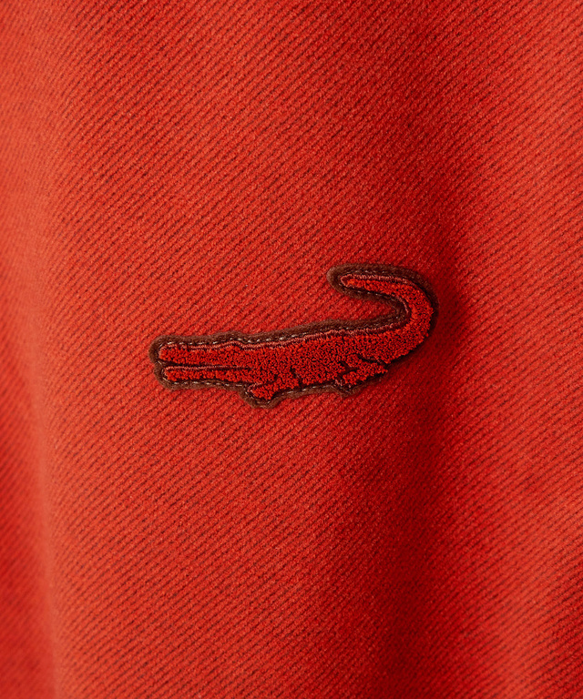 ツイル素材 ハーフジップ トレーナー