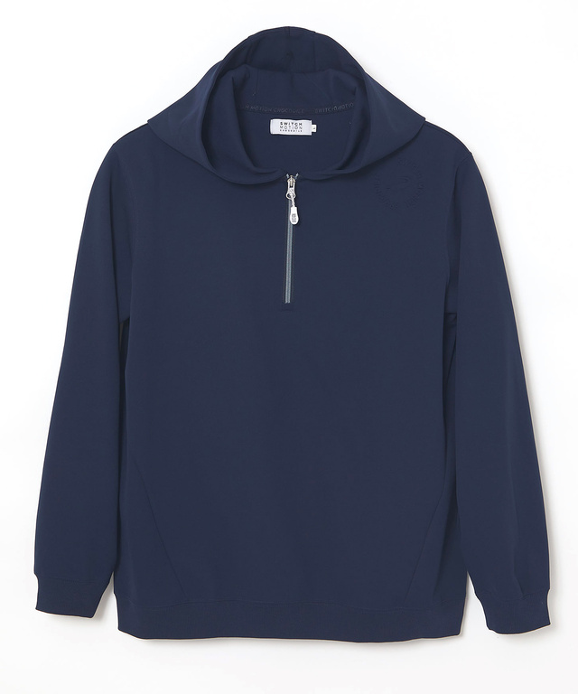 ダブルフェイス ハーフジップ パーカー