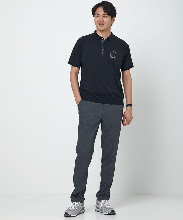 ロゴプリント ニット ポロシャツ【ZERO POLO SHIRT】