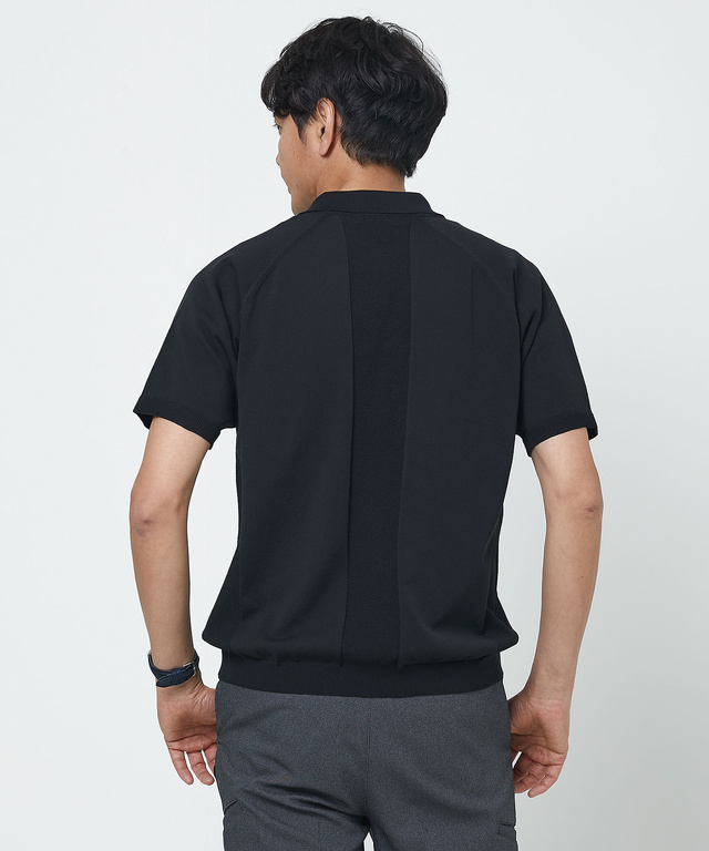 ロゴプリント ニット ポロシャツ【ZERO POLO SHIRT】