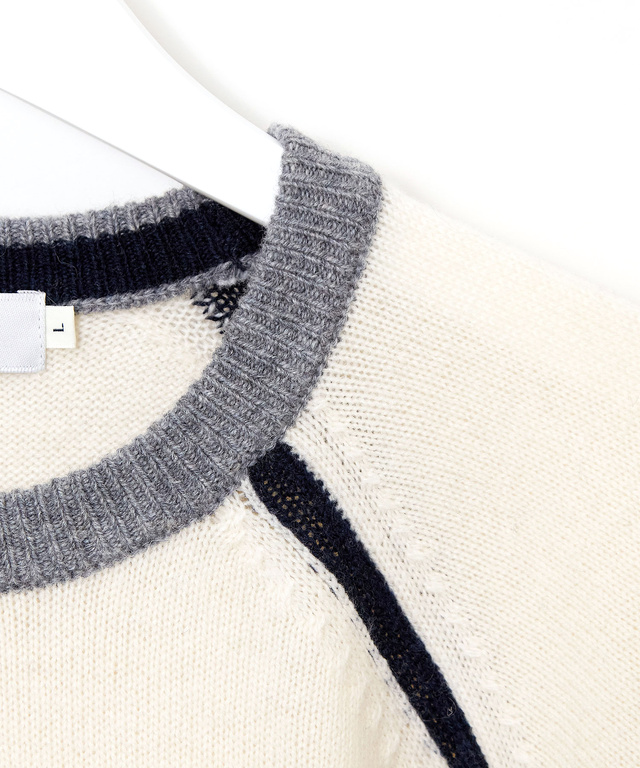 ウール ラグランスリーブ ニット【手洗いOK】