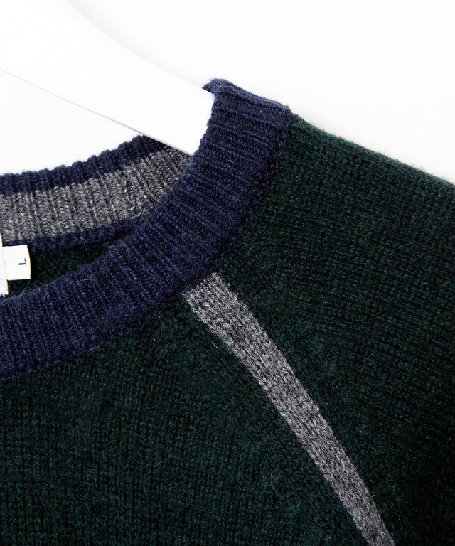 ウール ラグランスリーブ ニット【手洗いOK】