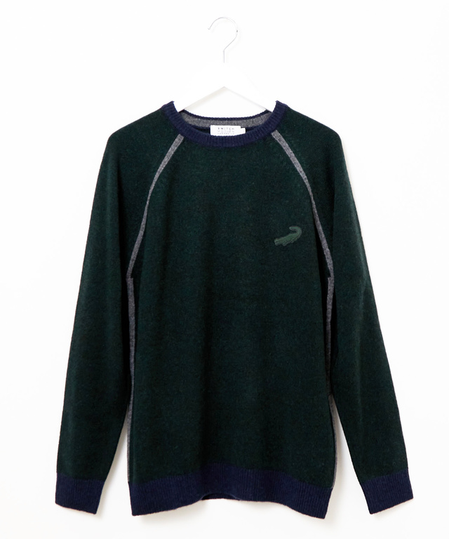 ウール ラグランスリーブ ニット【手洗いOK】