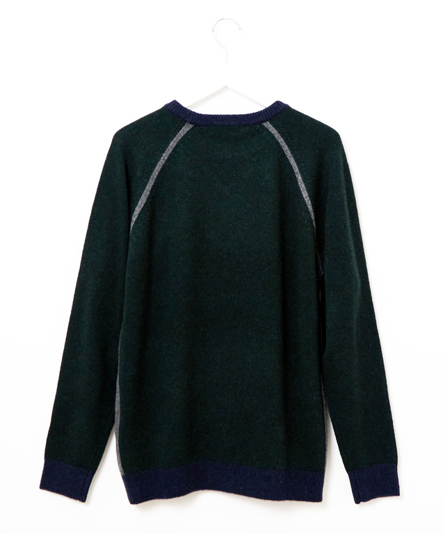 ウール ラグランスリーブ ニット【手洗いOK】