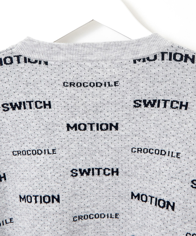 ウールブレンド ロゴジャカード ニット【手洗いOK】