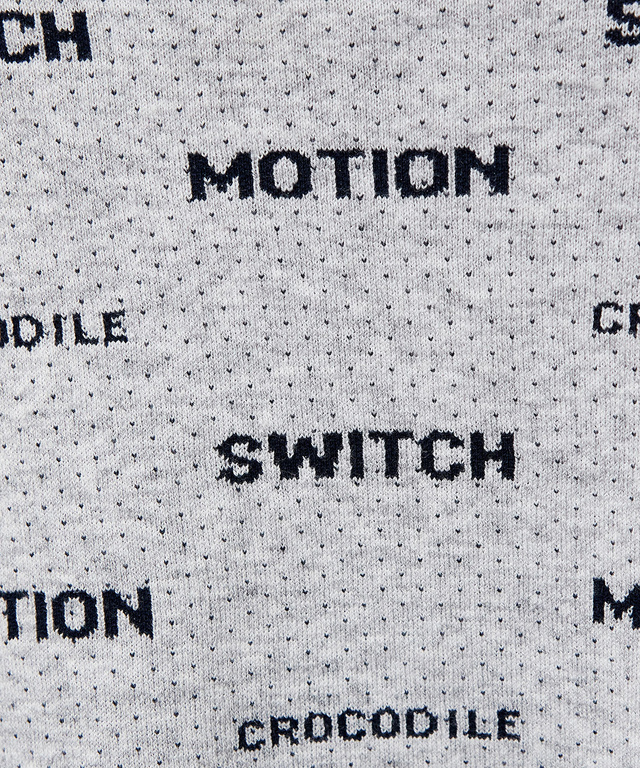 ウールブレンド ロゴジャカード ニット【手洗いOK】