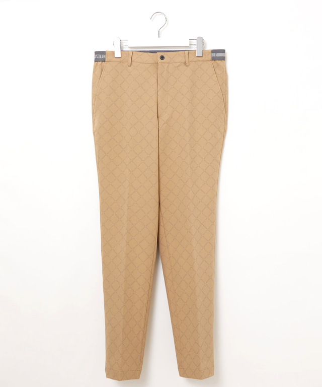 モノグラムプリント テーパード パンツ