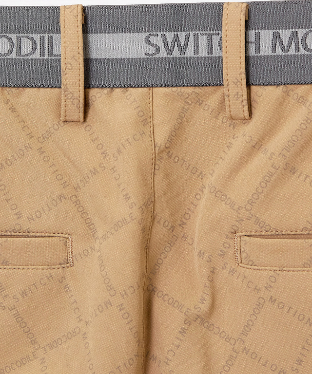 モノグラムプリント テーパード パンツ