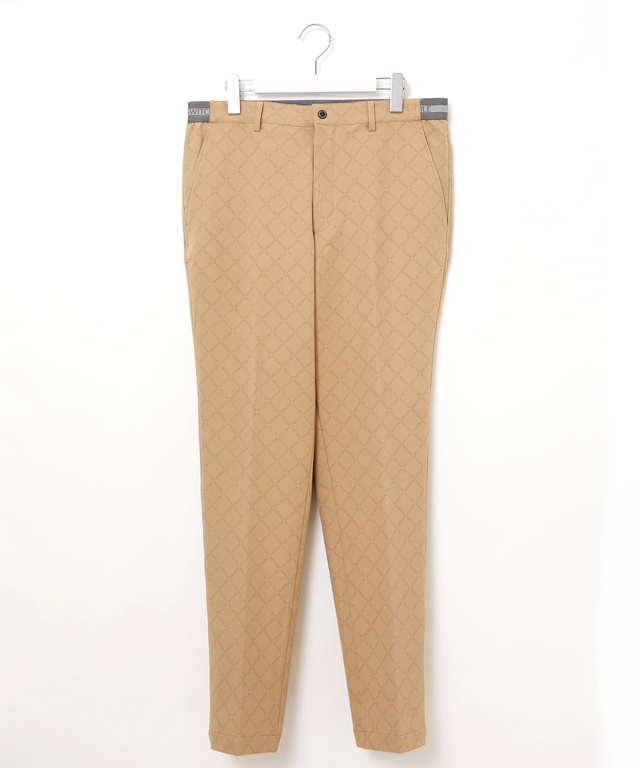 モノグラムプリント テーパード パンツ