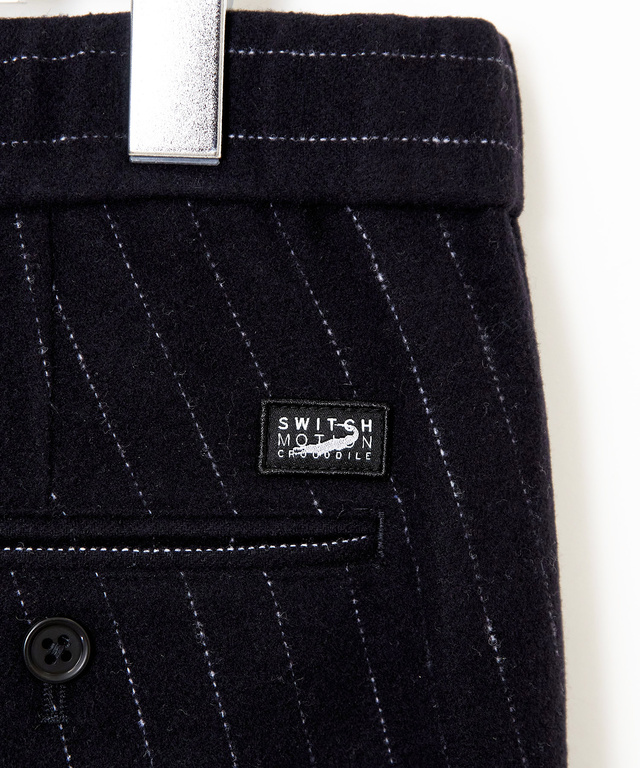 ウールブレンド フラノ風 パンツ