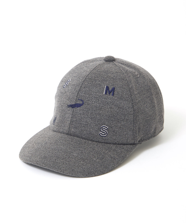 飛び柄 ロゴ刺繍 キャップ