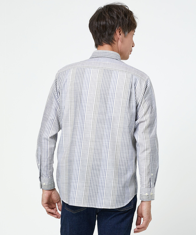 ピケ ランダムストライプ柄 シャツ