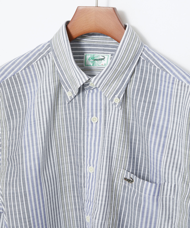 ピケ ランダムストライプ柄 シャツ
