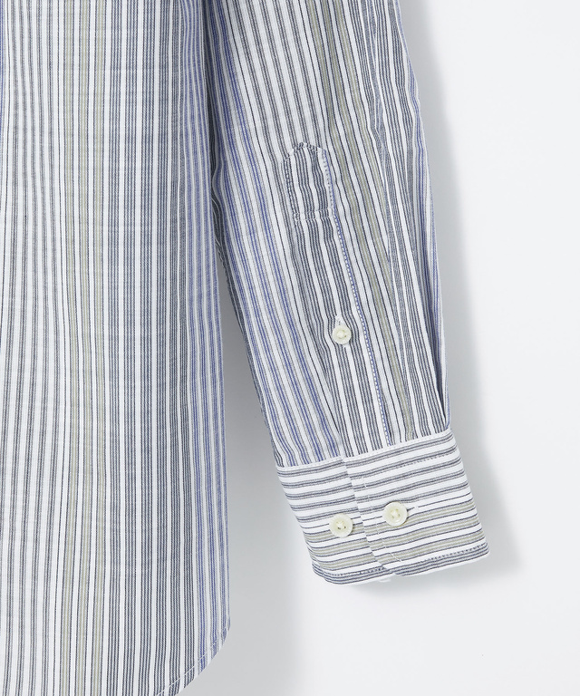 ピケ ランダムストライプ柄 シャツ