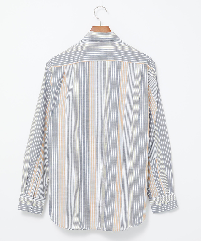ピケ ランダムストライプ柄 シャツ