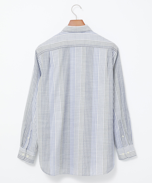 ピケ ランダムストライプ柄 シャツ