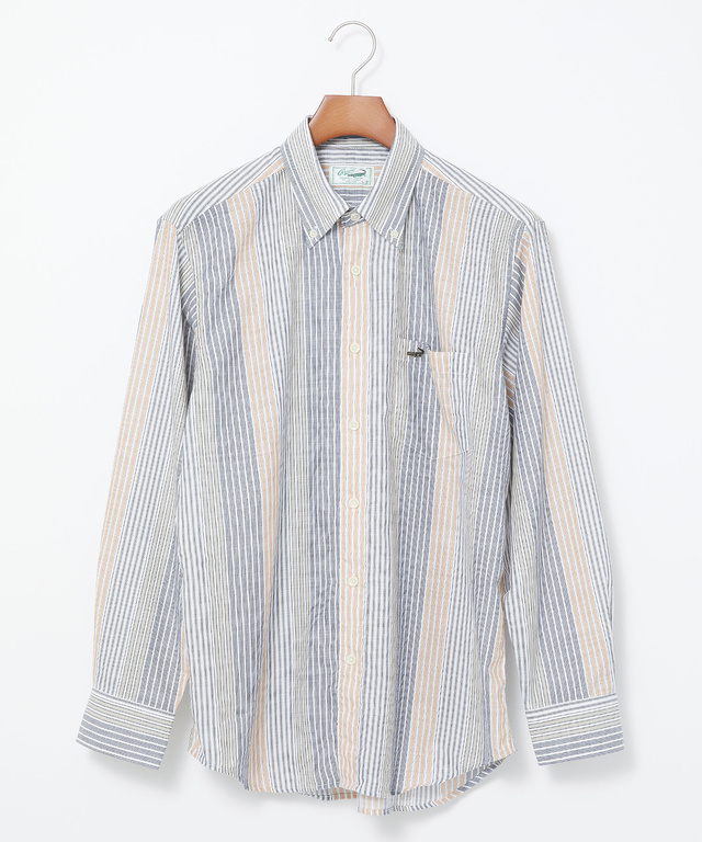 ピケ ランダムストライプ柄 シャツ