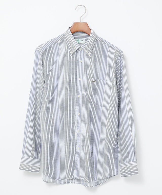 ピケ ランダムストライプ柄 シャツ