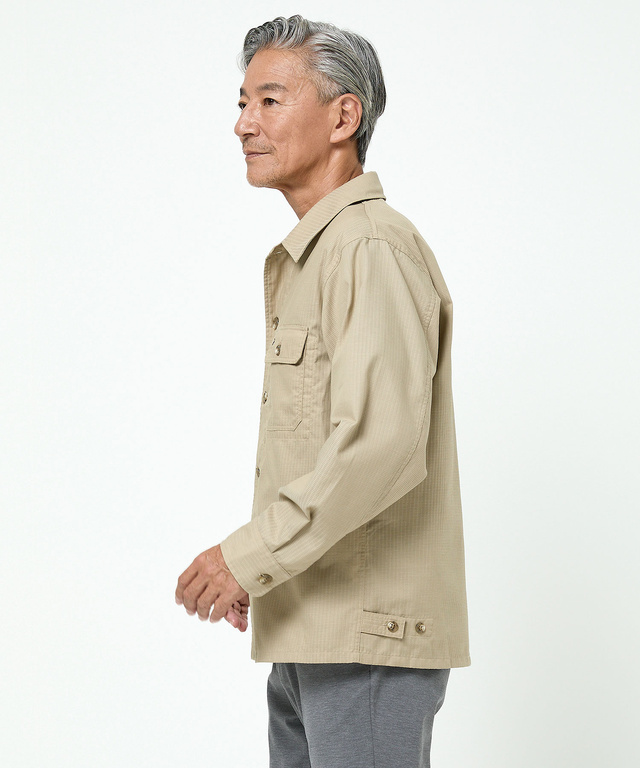 ダブルポケット付き シャツジャケット