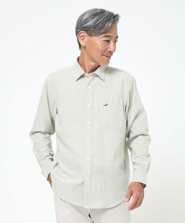 ノンアイロン ストライプ シャツ【シワになりにくい】