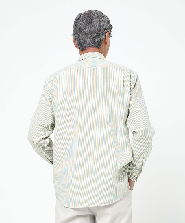 ノンアイロン ストライプ シャツ【シワになりにくい】