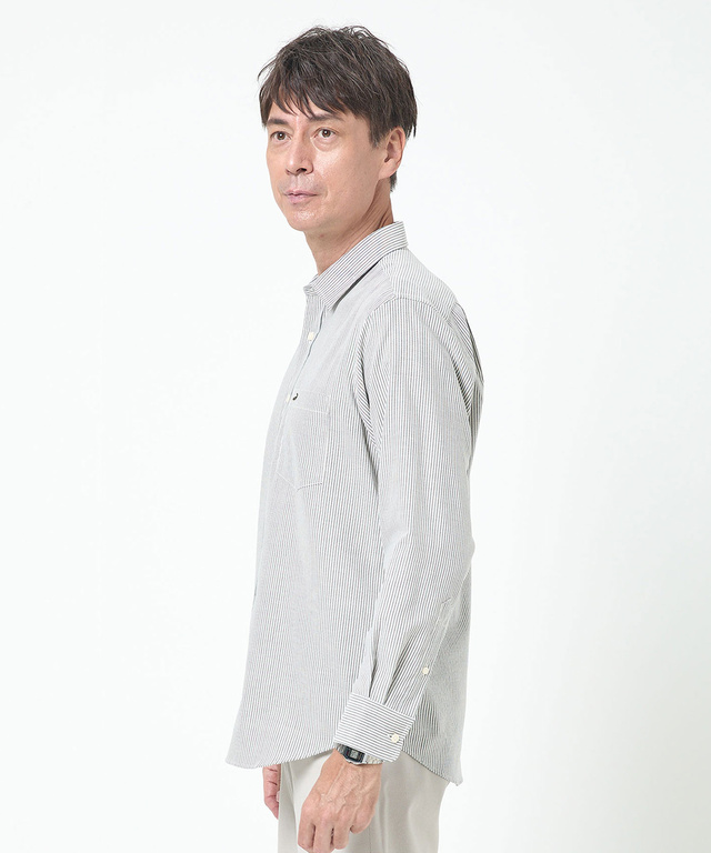 ノンアイロン ストライプ シャツ【シワになりにくい】