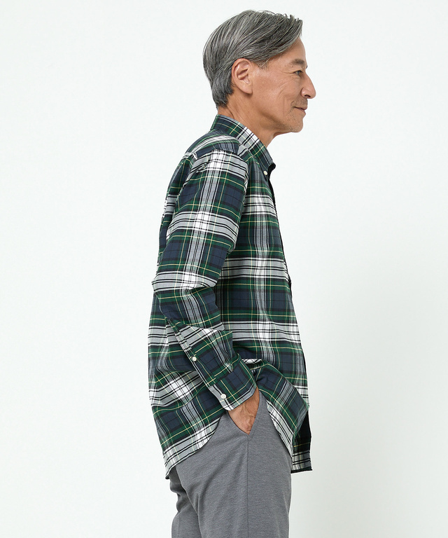 ノンアイロン チェック柄 シャツ【シワになりにくい】