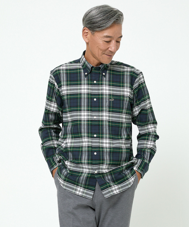 ノンアイロン チェック柄 シャツ【シワになりにくい】