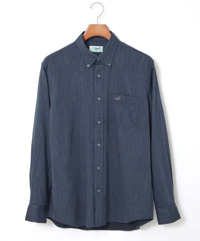 デニム調 ボタンダウン シャツ