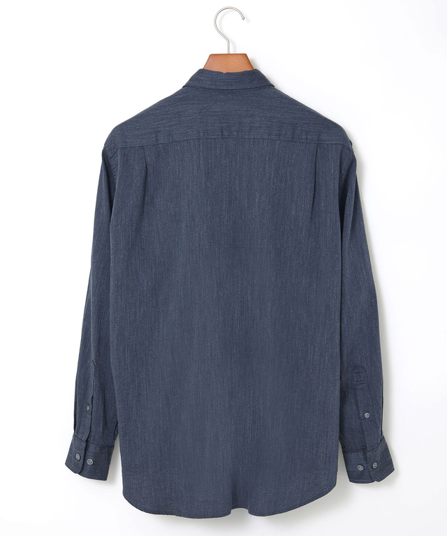 デニム調 ボタンダウン シャツ